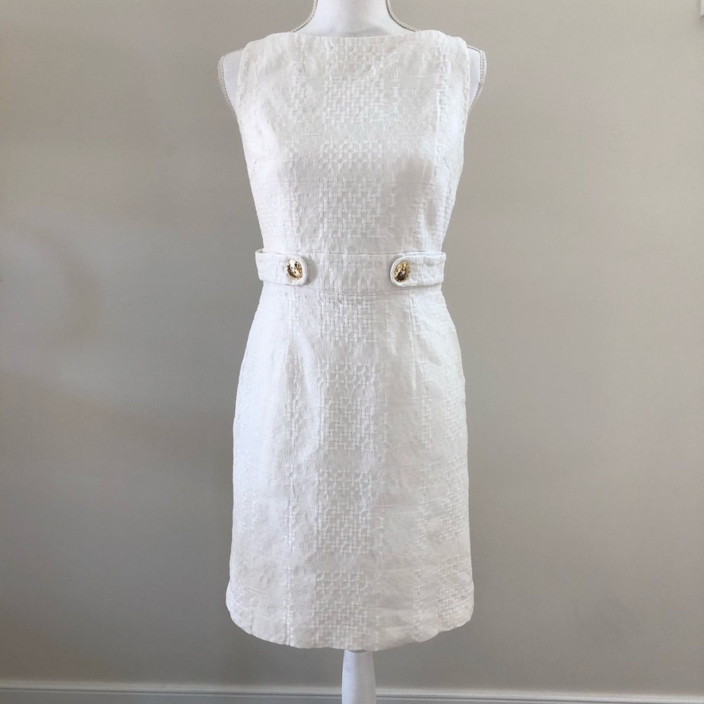 Milly Ivory Fitted Dress